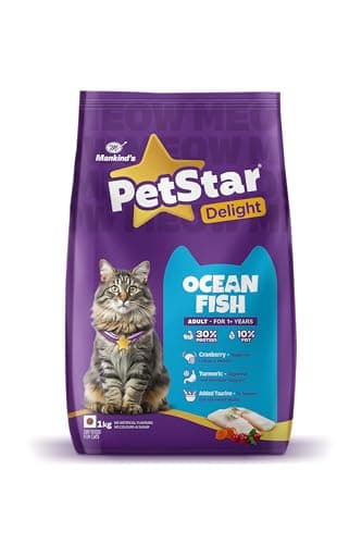 Mankind PetStar Adult Cat Food – Ocean Fish Flavour (1 KG) | Complete Nutrition with Taurine & Omega for Urinary, Digestive & Heart Health 2