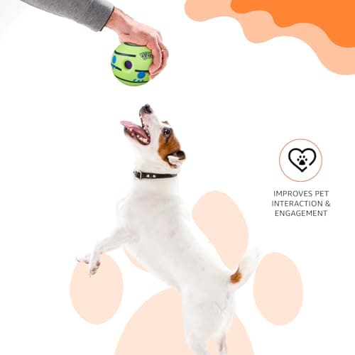 amazon basics Interactive Sound Ball Toy for Dogs and Puppies| Fun Squeaky Sounds | Pet-Safe Materials| Suitable for All Dog Breeds | Size - Large 7