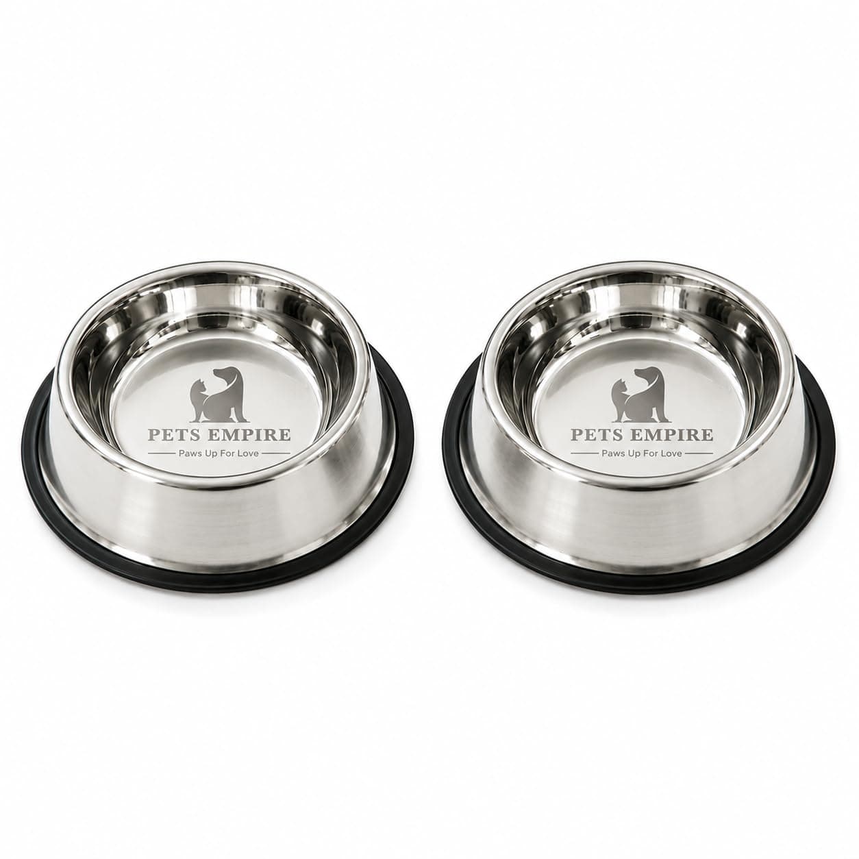 Pets Empire Stainless Steel Feeding Bowl for Medium Breed Adult Dogs & Giant Breed Puppies | Large (700 ml x 2)
