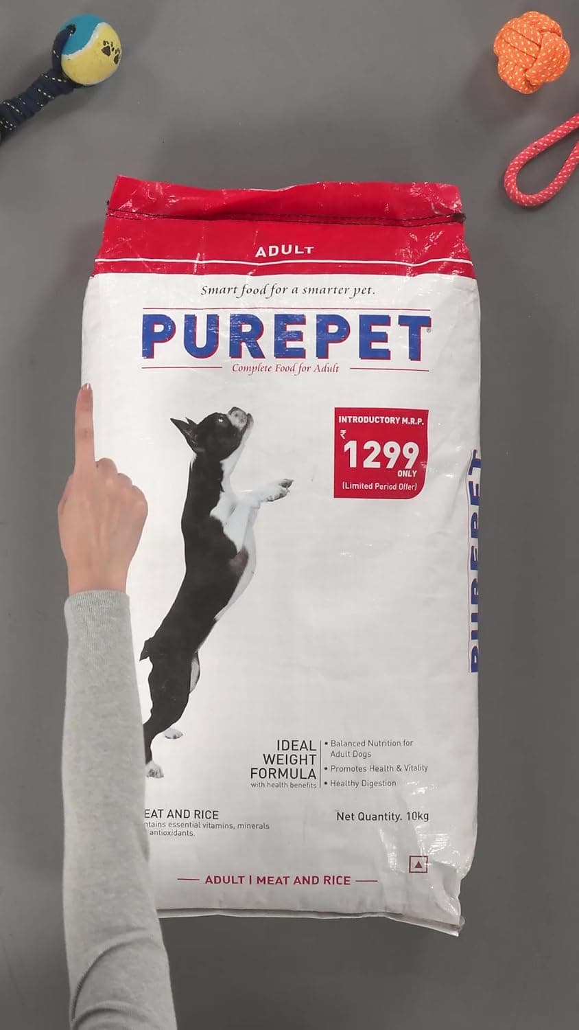 Purepet Adult Dry Dog Food 10kg | Meat & Rice Flavour | Promotes Health & Vitality | Immune Support | Healthy Digestion | Nutrient Rich 3